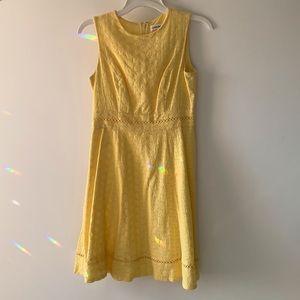 Yellow mini dress by Calvin Klein, size 4P